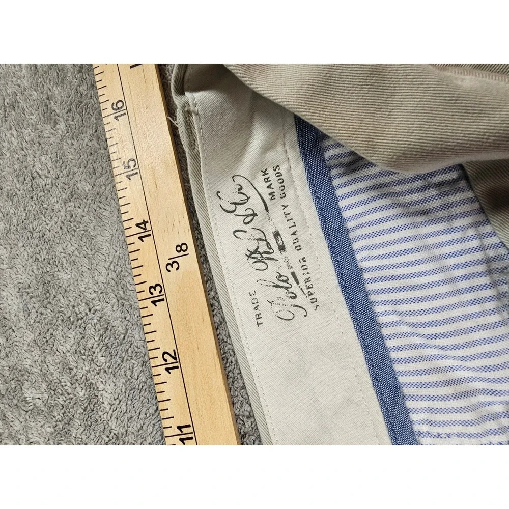 Polo Ralph Lauren Mens Khaki Chino Pants Straight Leg Cotton Twill Trousers Tan
